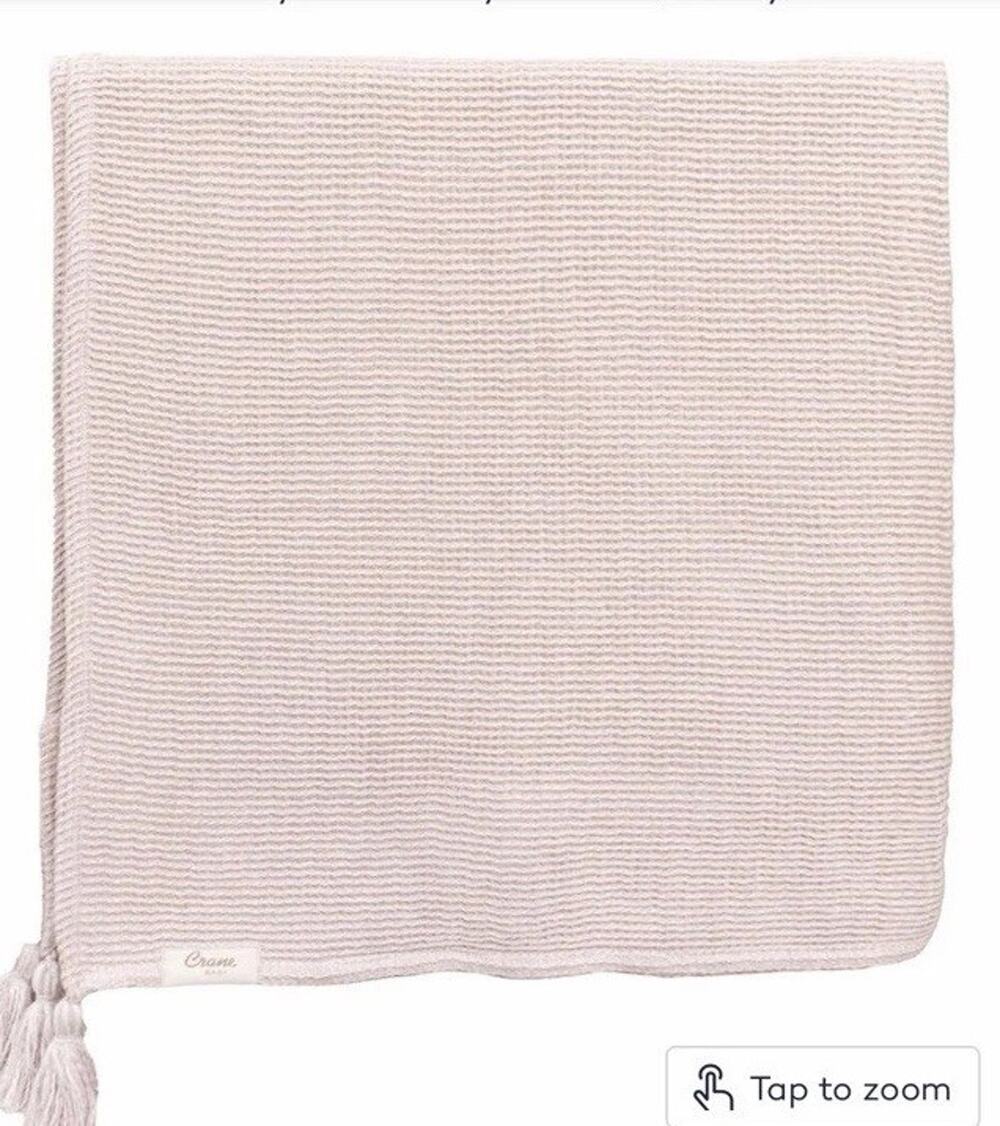 Crane Baby Luxe Baby Blanket Cotton Cashmere , Dusty Rose NEW